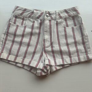 PACSUN DENIUM MOM SHORT SIZE 25 STRIPED